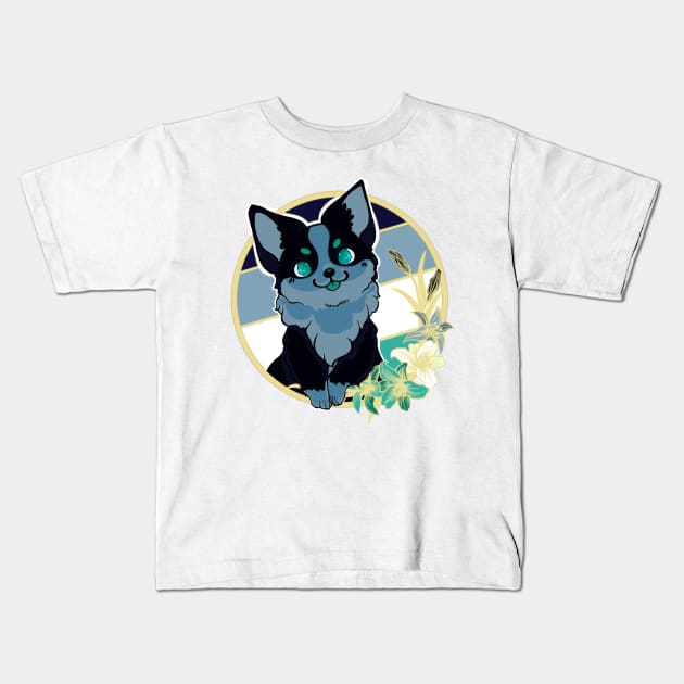 AroAce Corgi Kids T-Shirt by ThBlkBirdDaliah